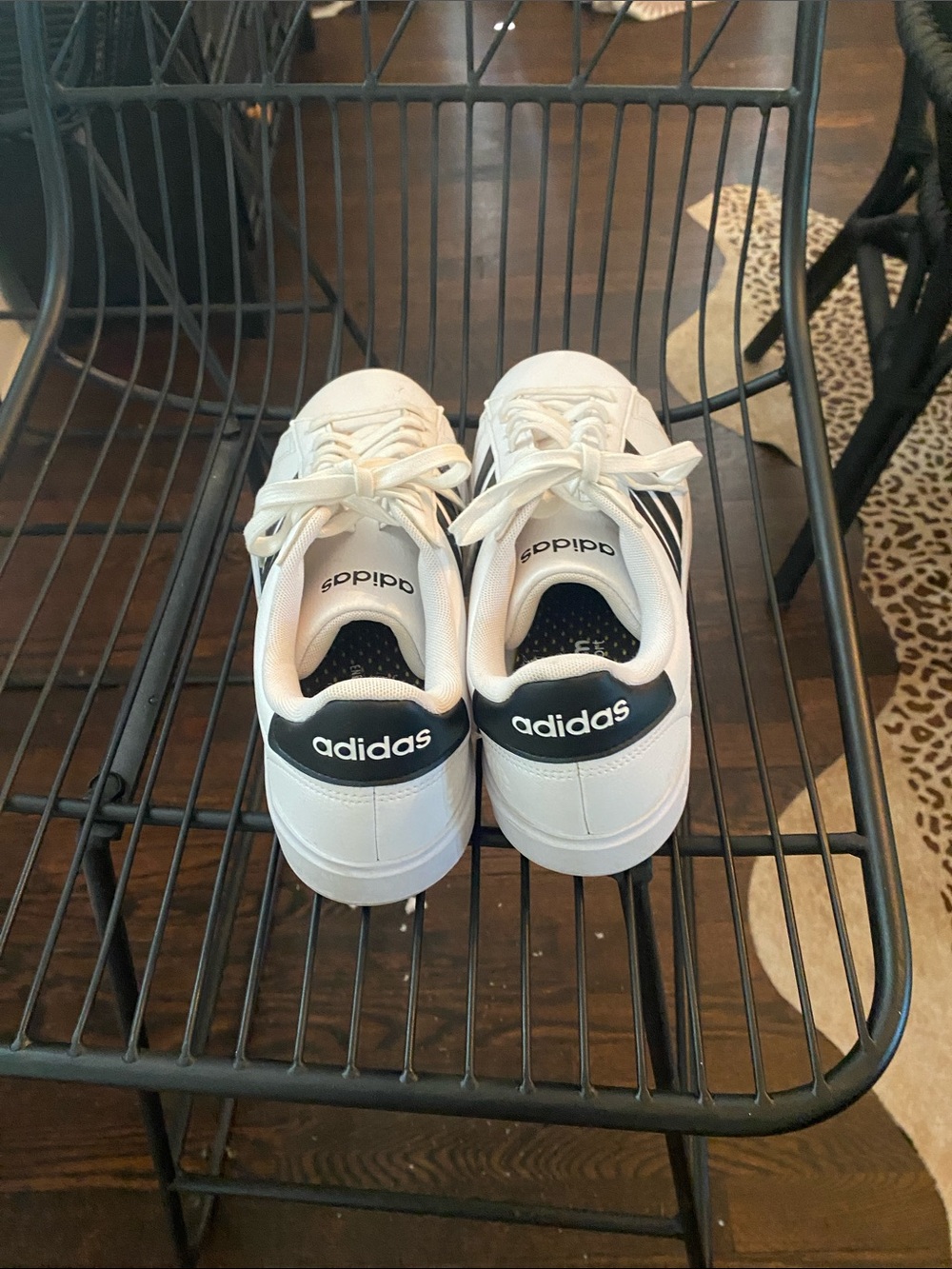 adidas White and Black Low-Top Sneakers - Picture 3 of 3